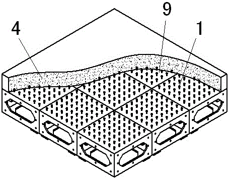 A combined long-span dense-ribbed floor structure