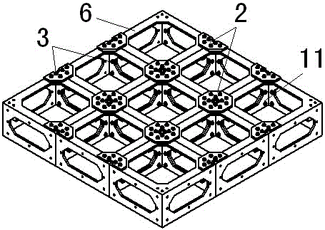 A combined long-span dense-ribbed floor structure