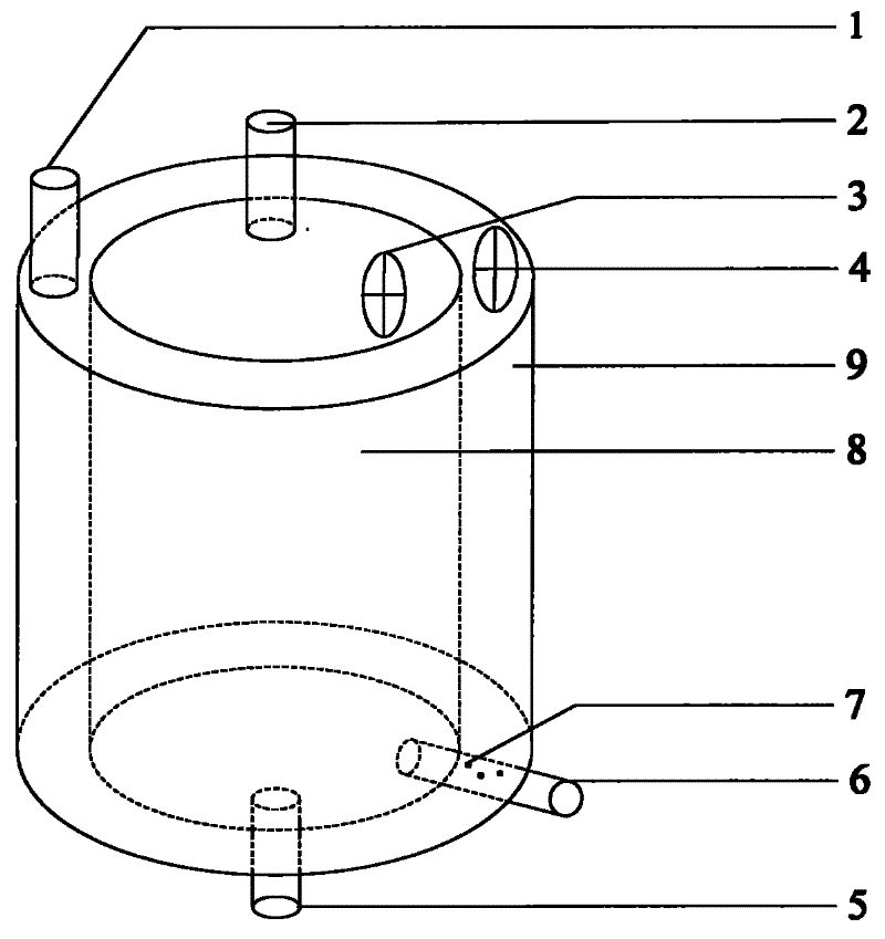 Dual-cavity liquid storage tank for biological artificial liver support system