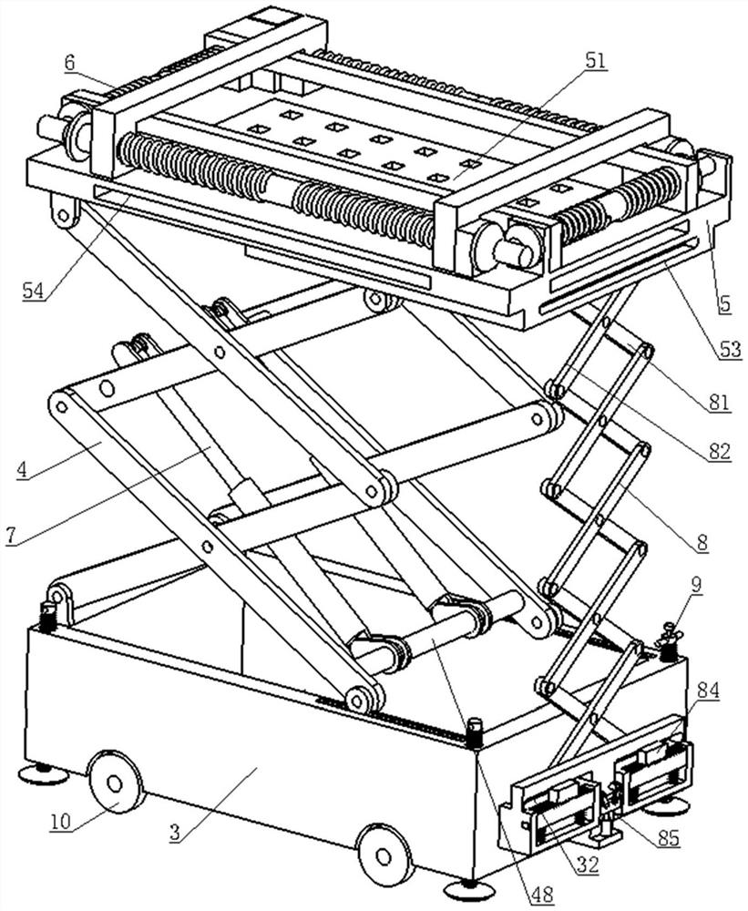 Unmanned aerial vehicle moving nest and take-off and landing device for transmission, transformation and distribution inspection