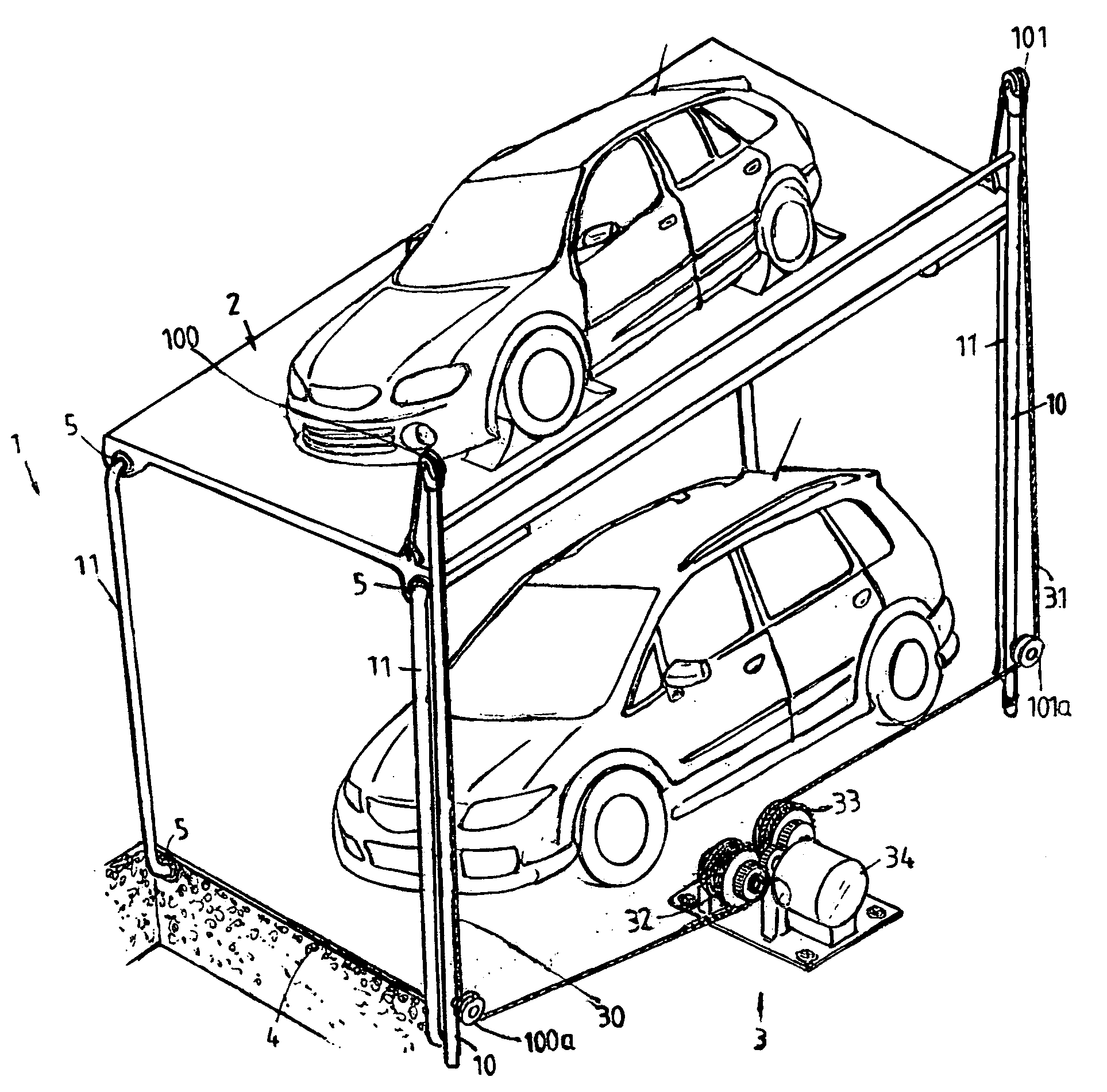 Road side parking apparatus