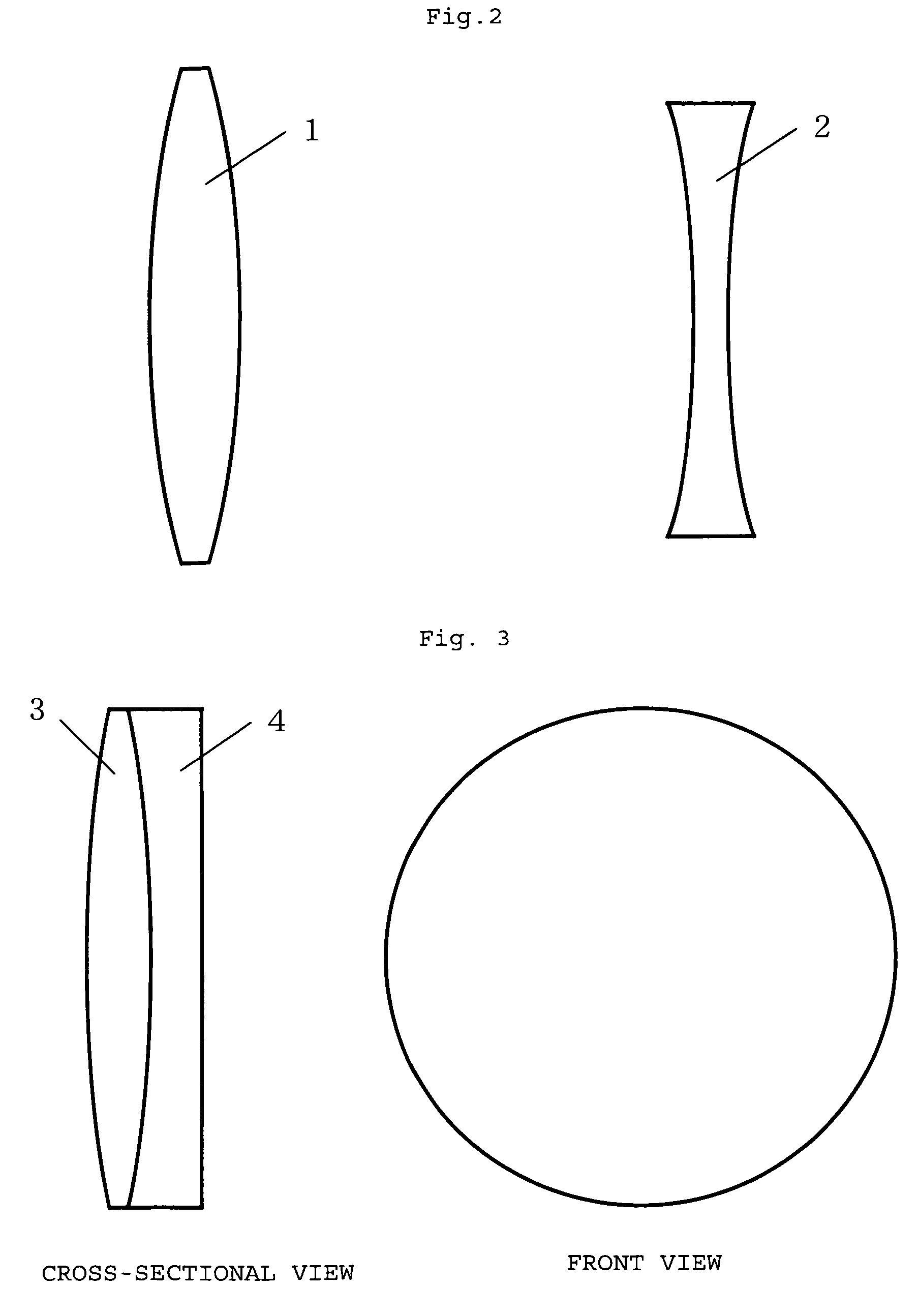 Optical element and achromatic lens