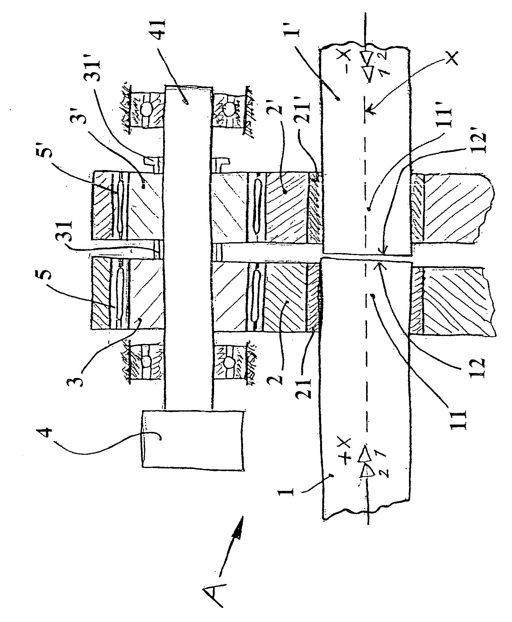 Device and method for joining the faces of parts