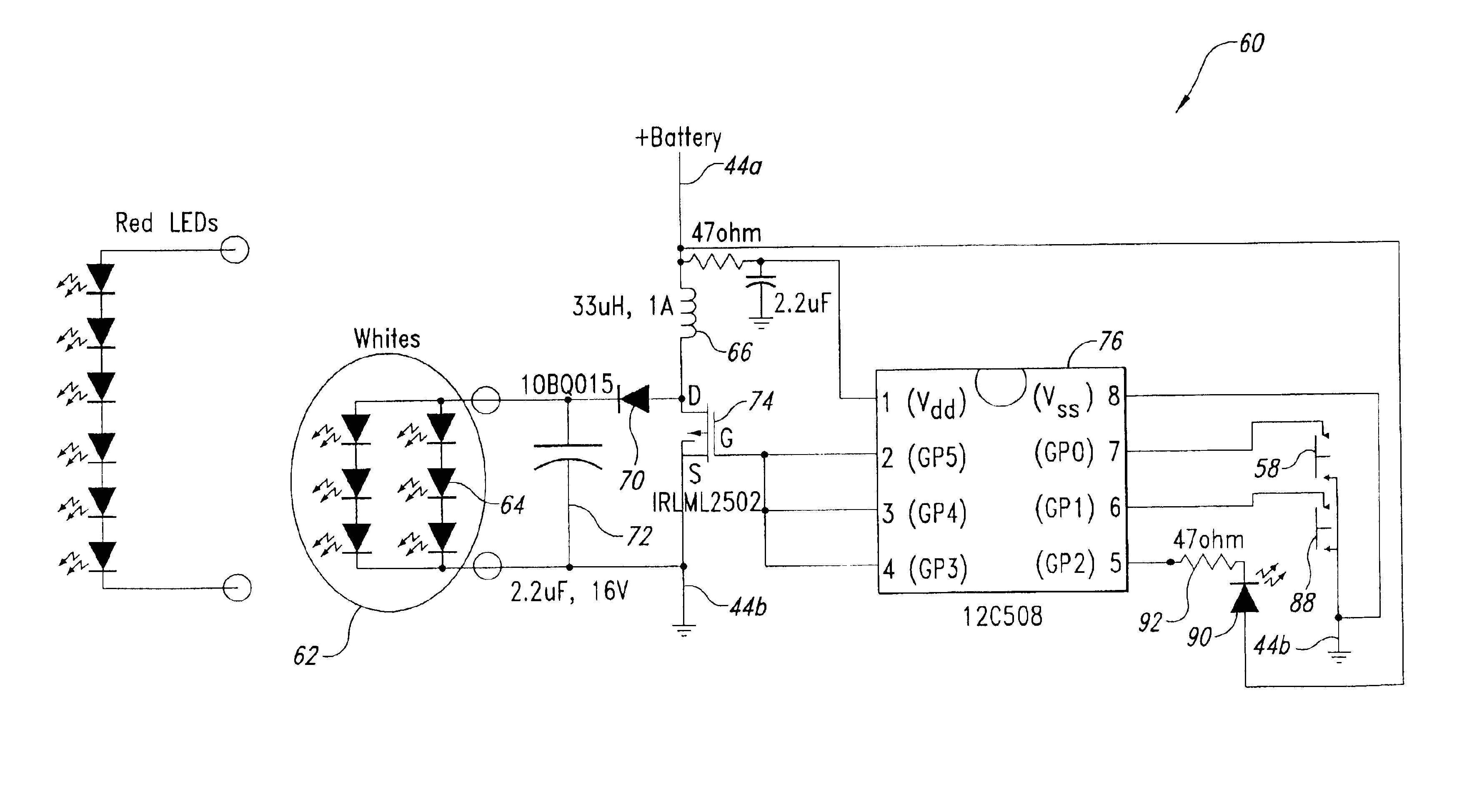 Light emitting diode driver circuit and method