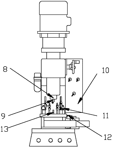 Multi-station full-automatic pneumatic rotating riveting machine