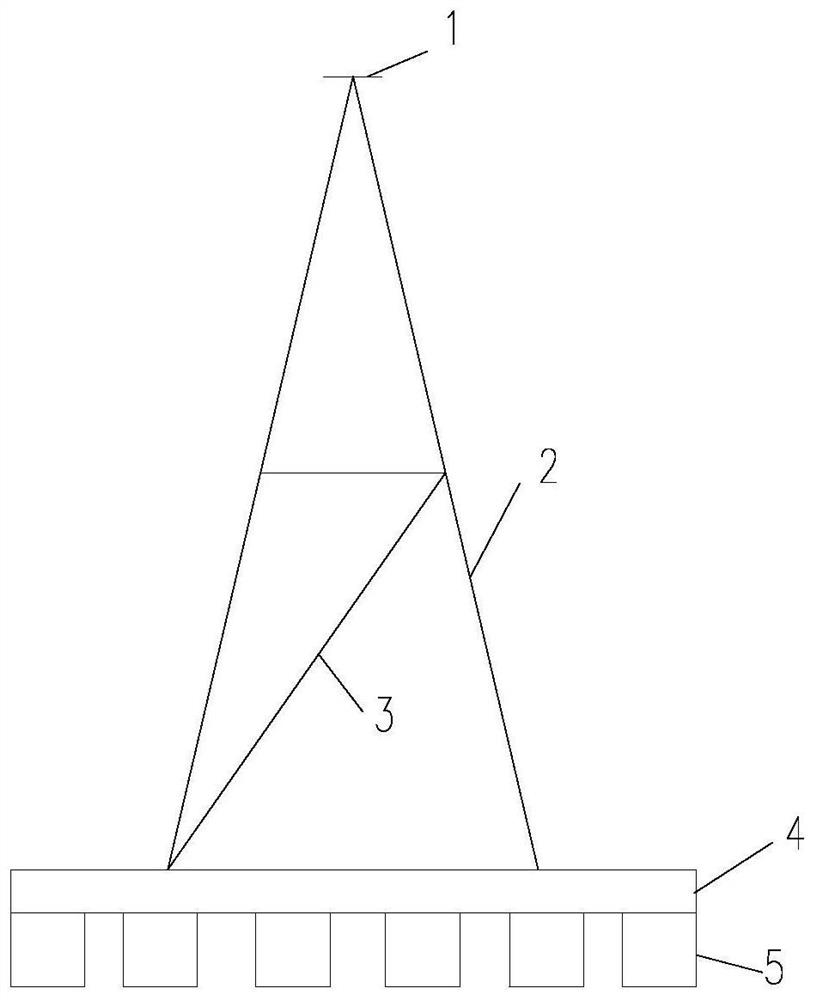 Fabricated metal support foundation for 330kV power transmission line project and construction method of fabricated metal support foundation