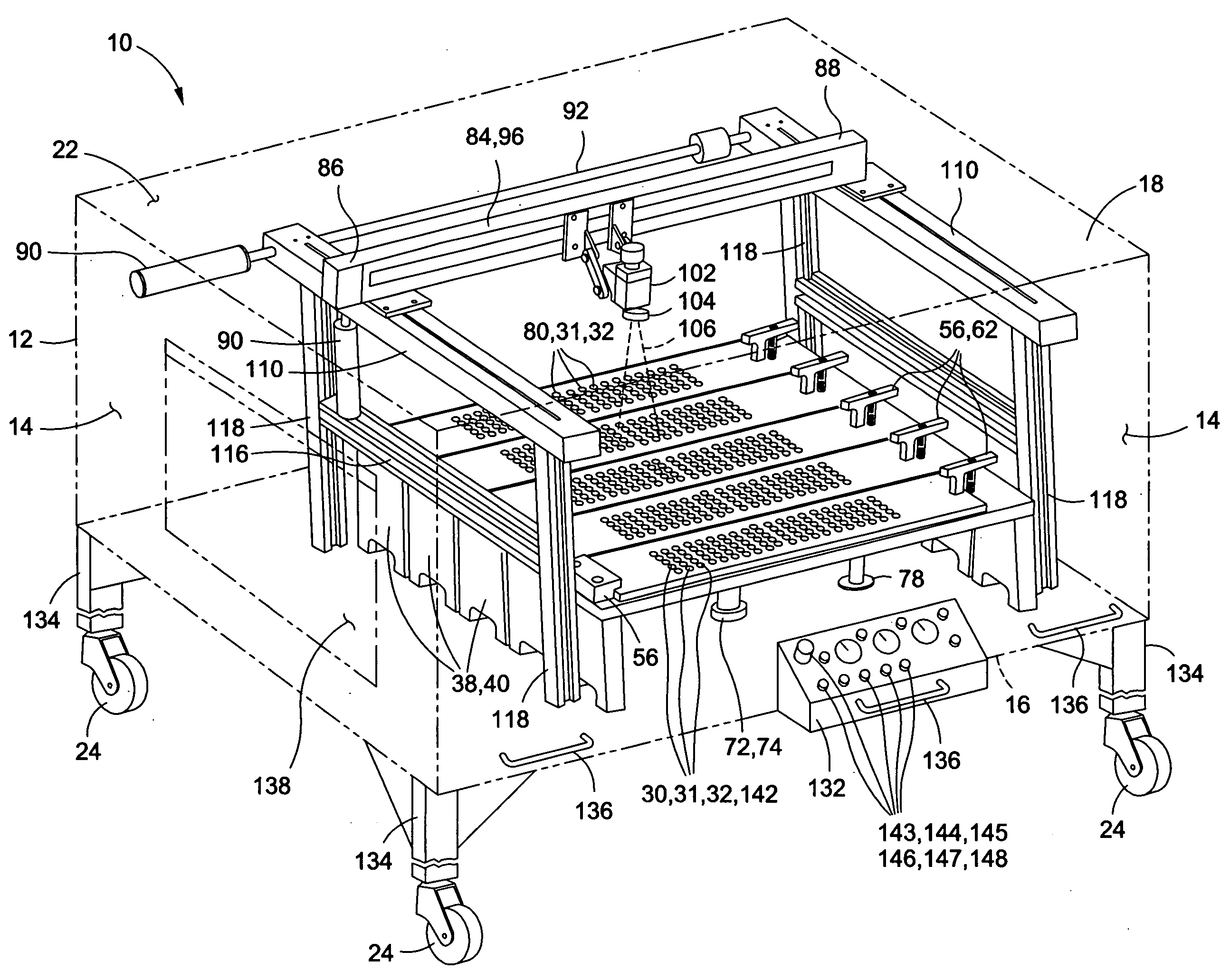 Controlled environment fastener head painting device and method