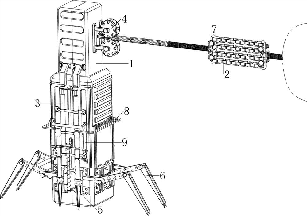 Ship mooring device with quick winding function