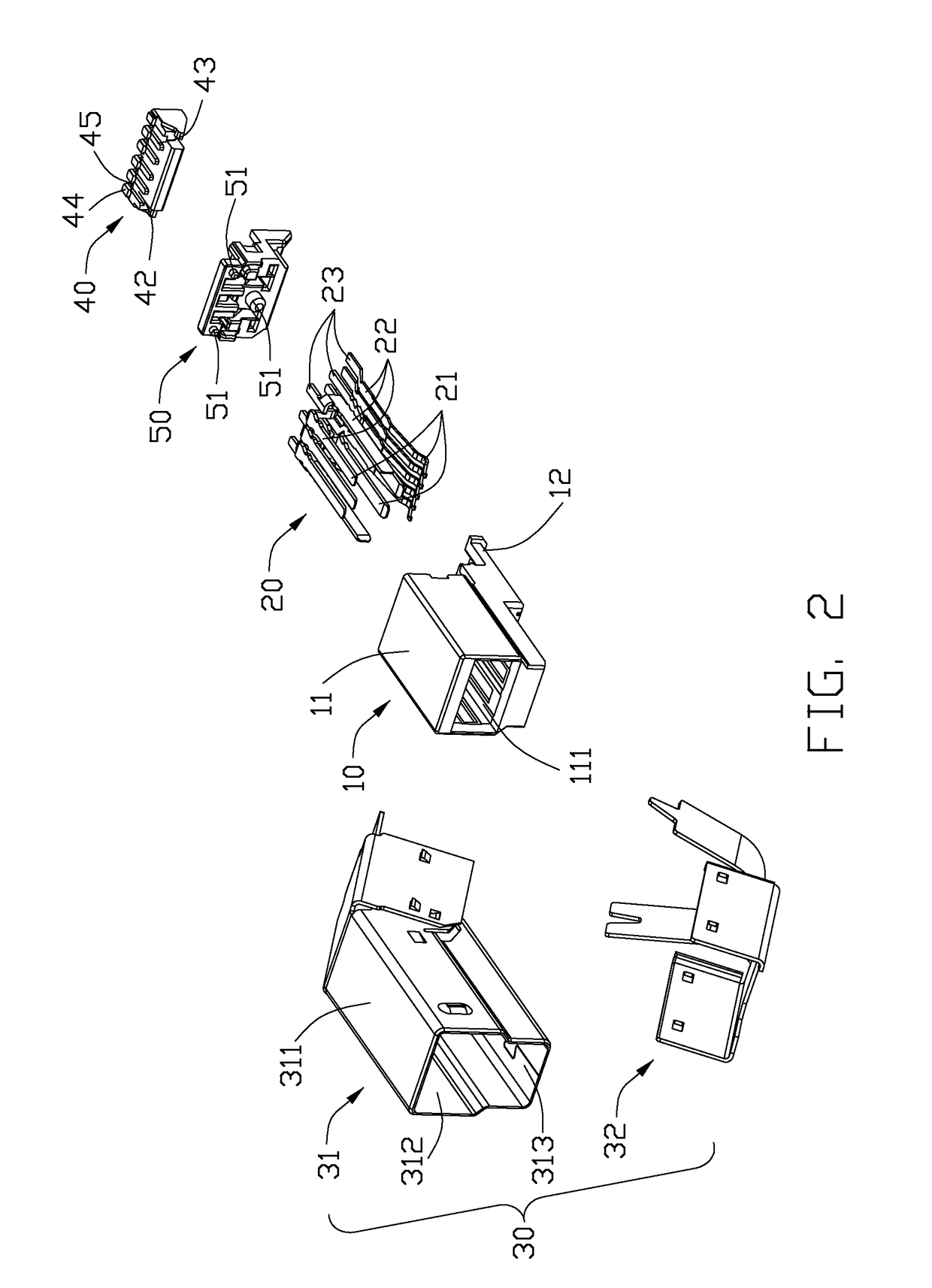 Plug connector with improved insulative housing for retaining terminals