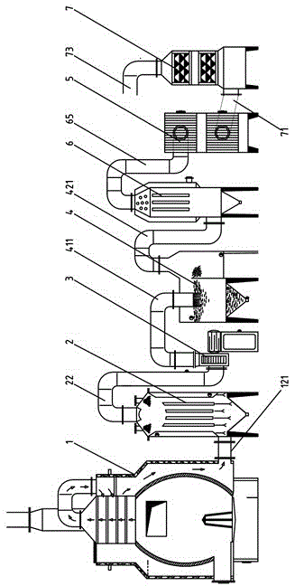 A waste incineration treatment device