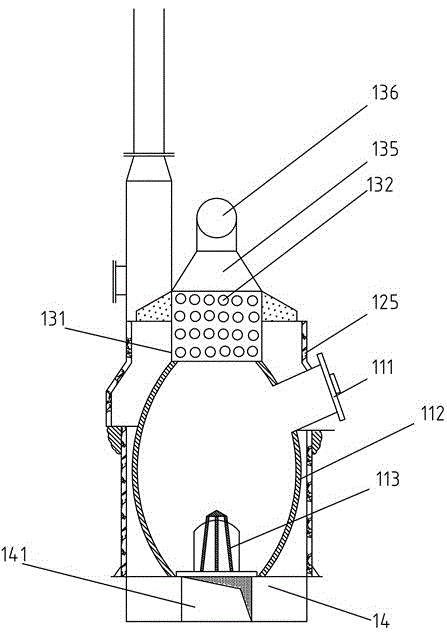 A waste incineration treatment device