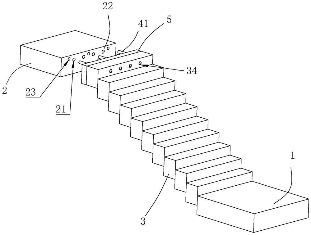 A prefabricated staircase for building construction and its installation method
