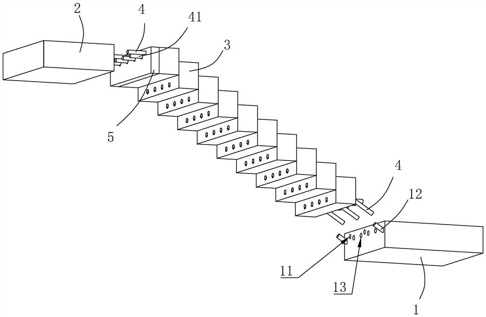 A prefabricated staircase for building construction and its installation method