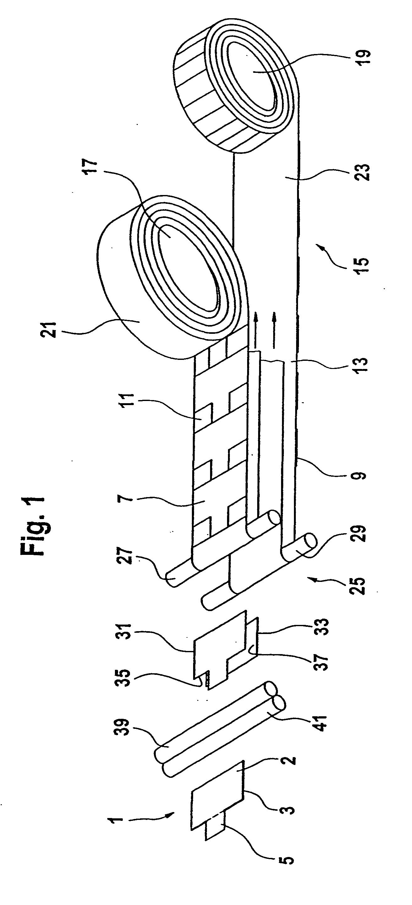 Method and device for producing double labels and corresponding double label