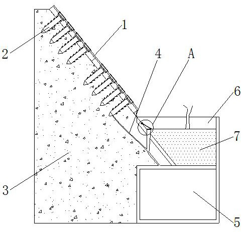 Side slope protection device for collecting and utilizing rainwater
