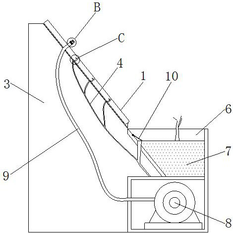 Side slope protection device for collecting and utilizing rainwater