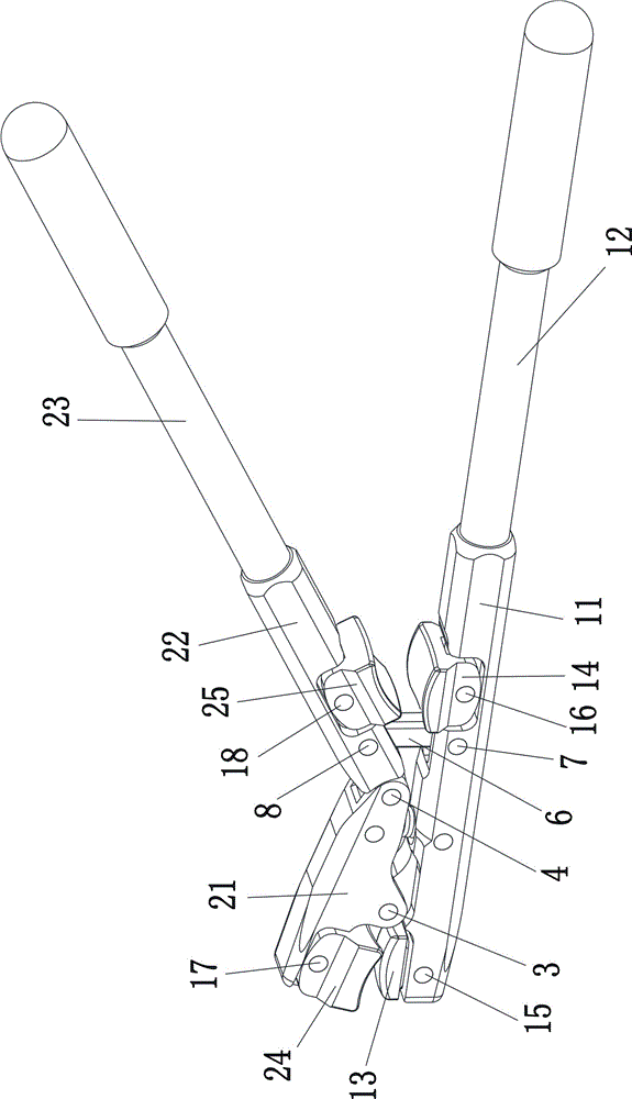 Dual-joint board bending forceps