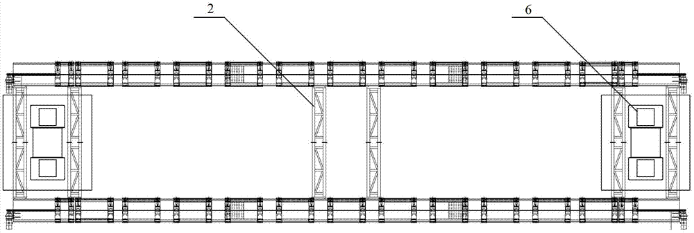 Wheeled guide beam bridging machine and section beam installation process
