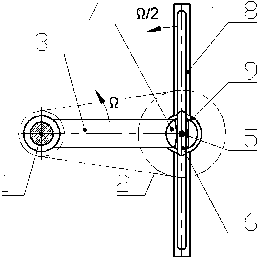 A semi-rotary mechanism with fixed shaft and belt drive