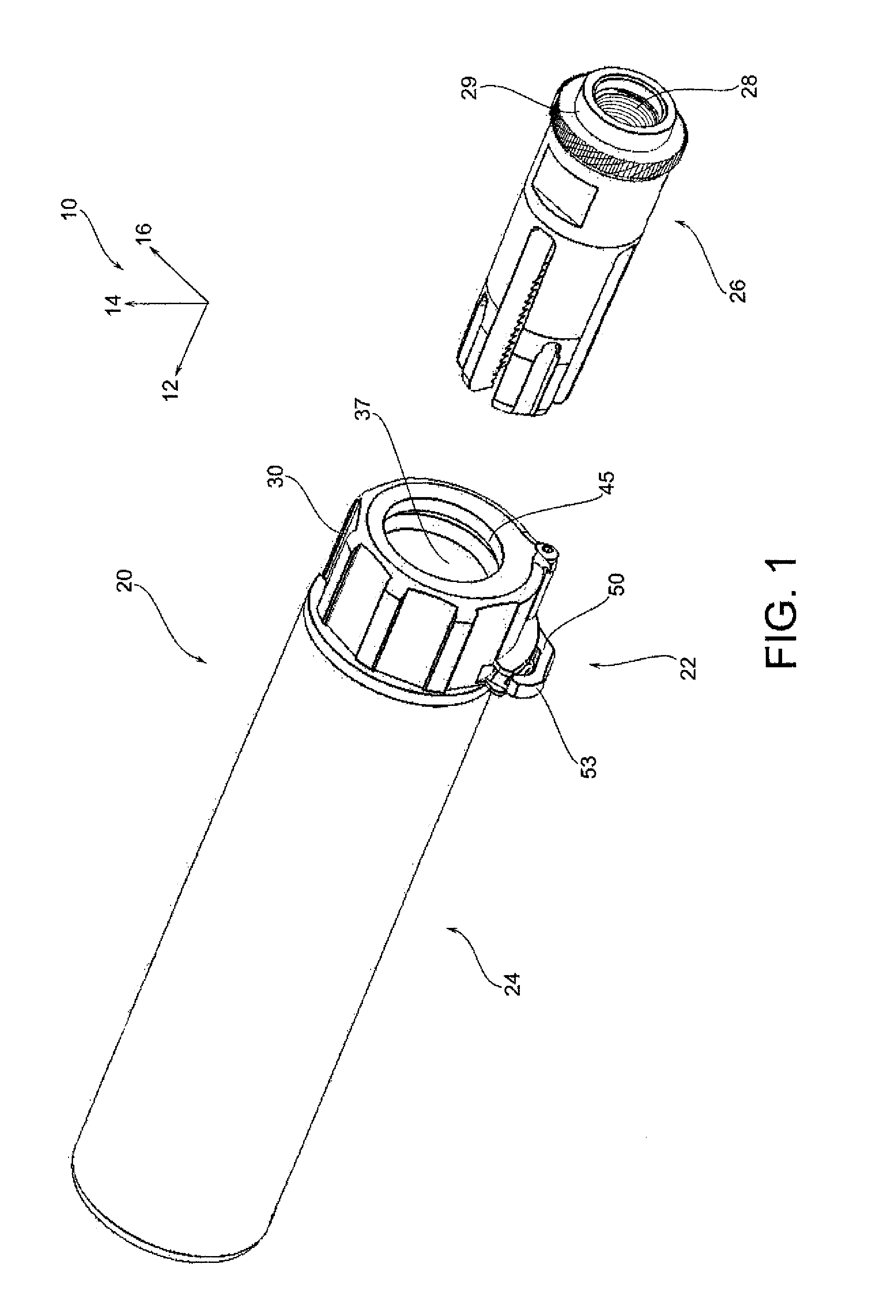 Blank firing adapter for firearm