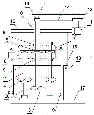 A multi-head ink mixer