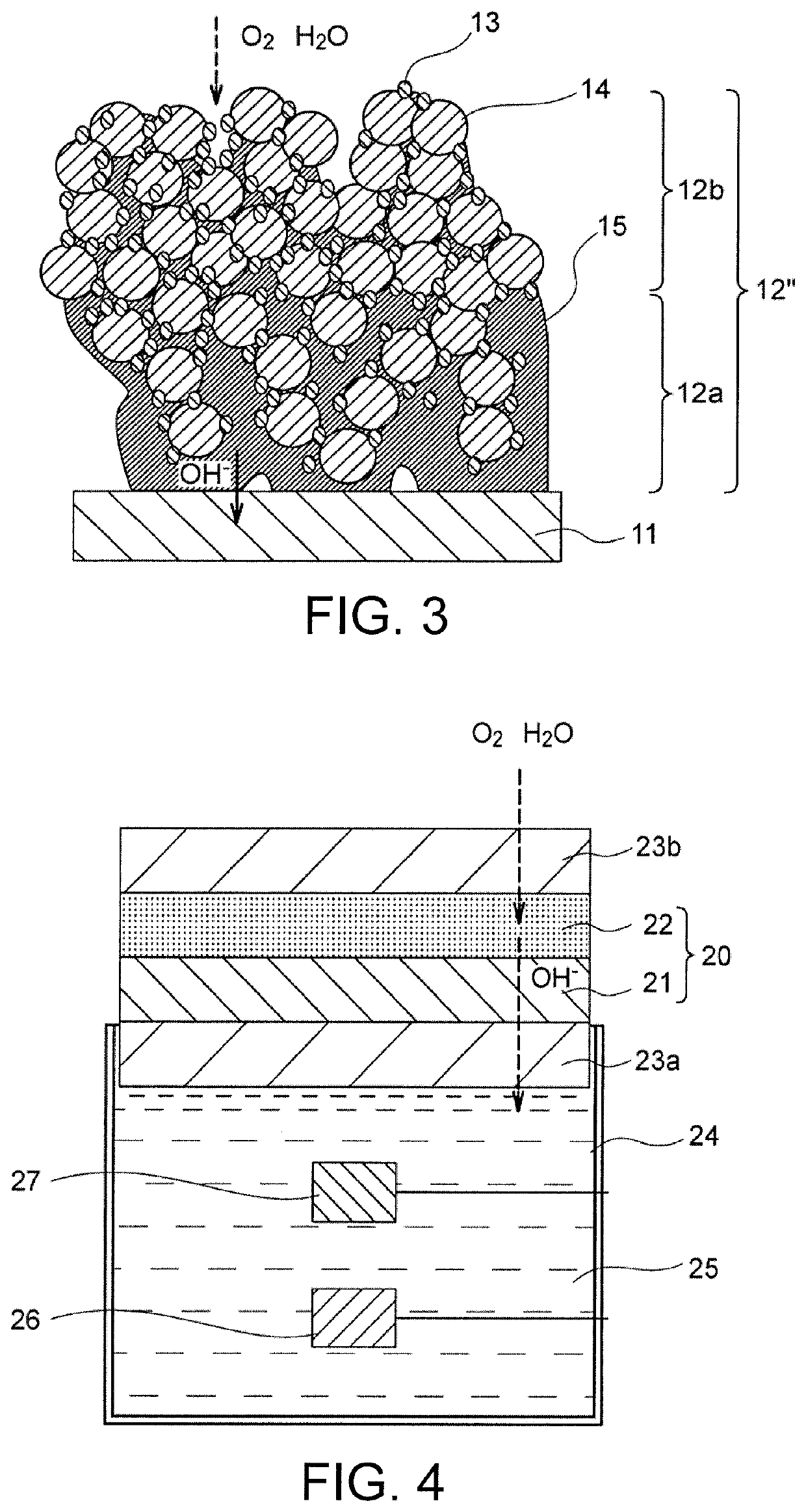 Air electrode for metal-air battery
