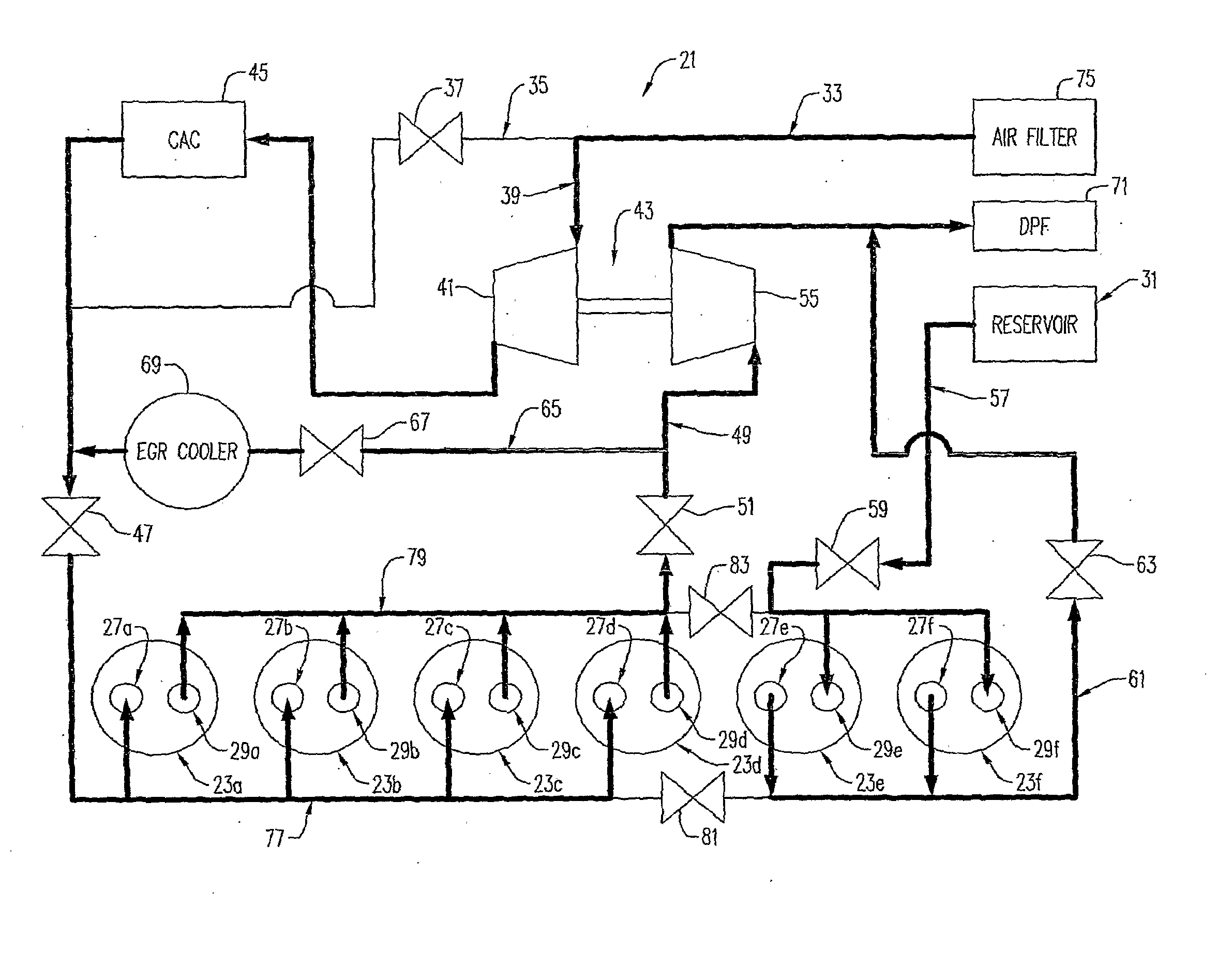 Hybrid internal combustion engine and air motor system and method