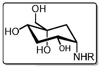 3-deoxy-5-hydroxy-1-amino carbohydrate compound and application thereof