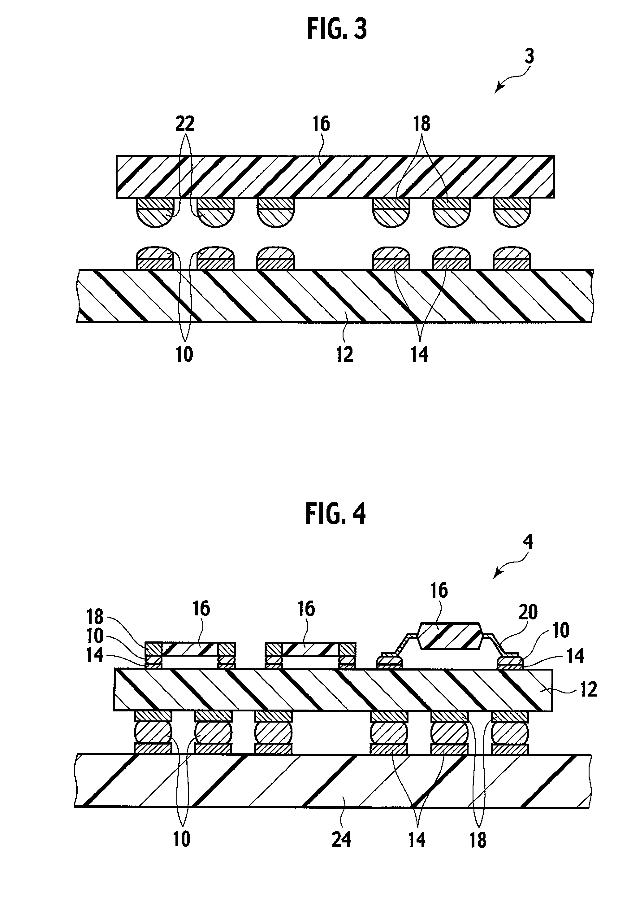 Adhesive composition, electronic-component-mounted substrate and semiconductor device using the adhesive composition