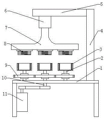 Copper sleeve centrifugal casting device