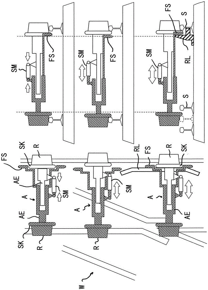 Forcibly spread frame for a rail vehicle and rail vehicle with such a frame