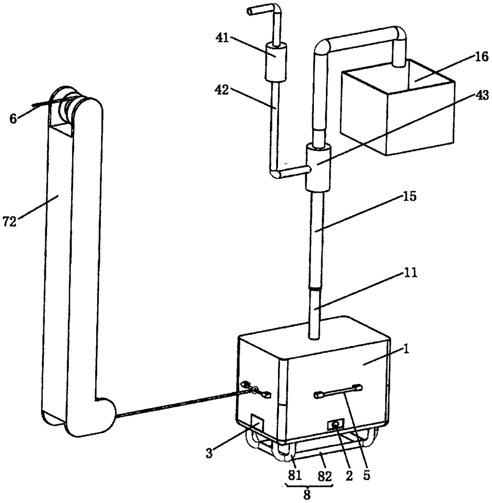 Movable underwater sewage suction device