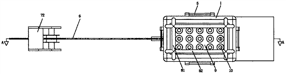 Movable underwater sewage suction device