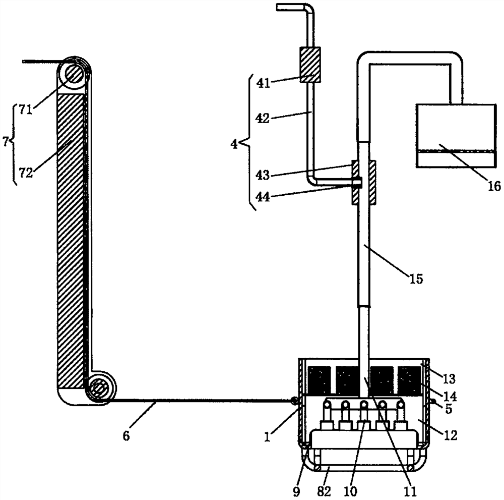 Movable underwater sewage suction device