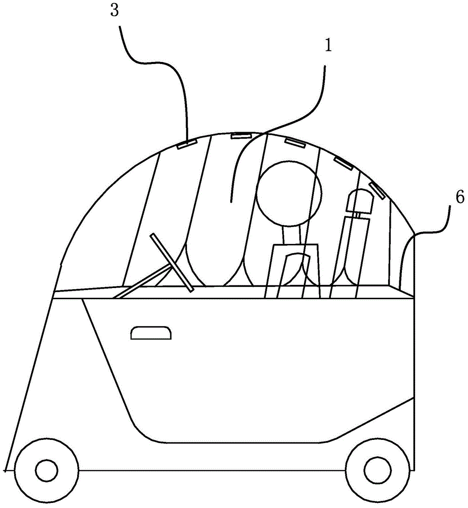 Side gas curtain and automobile safety device comprising same