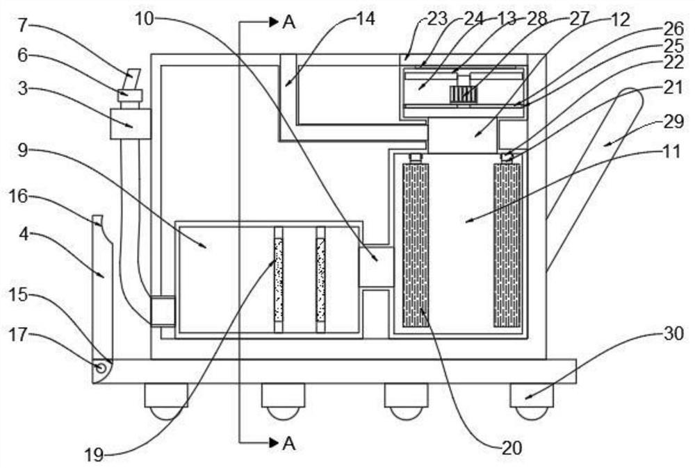 Construction dust removal device for house building and use method of construction dust removal device