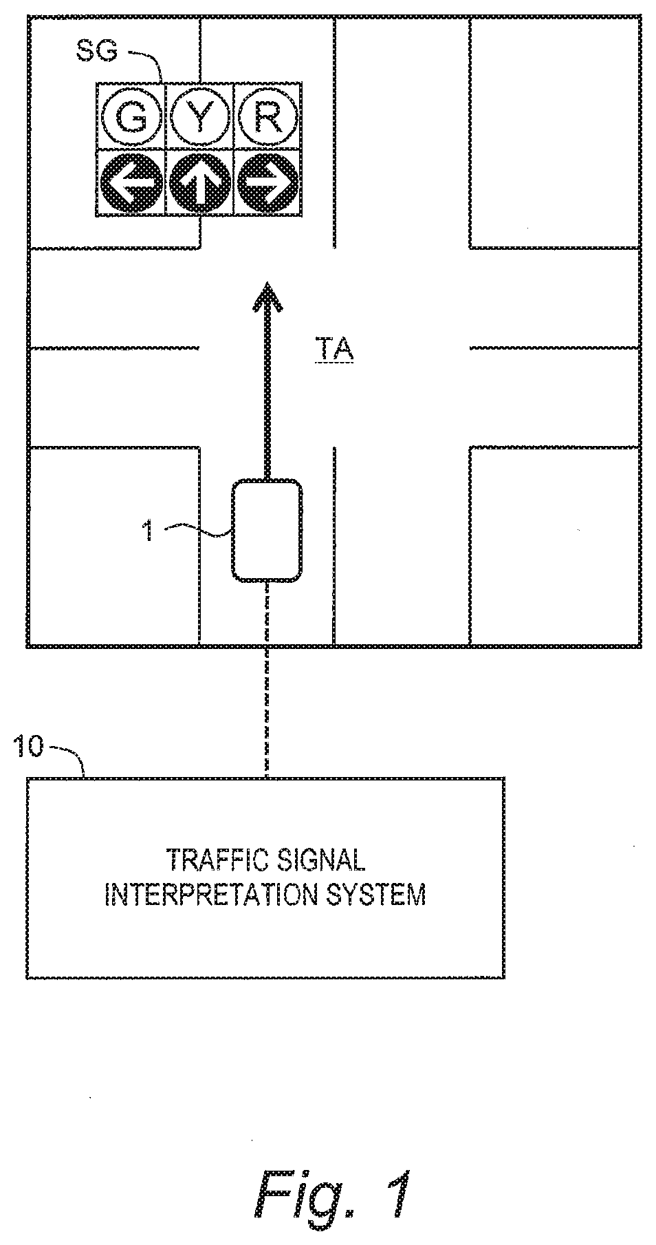 Traffic signal interpretation system and vehicle control system
