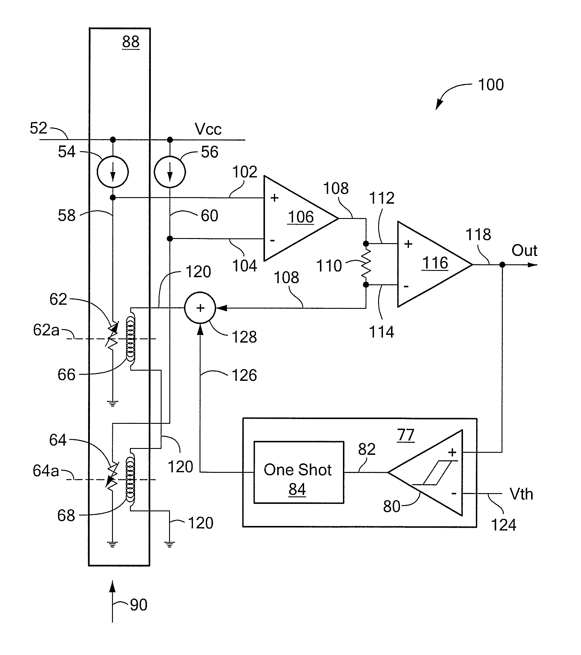 Electronic circuit configured to reset a magnetoresistance element