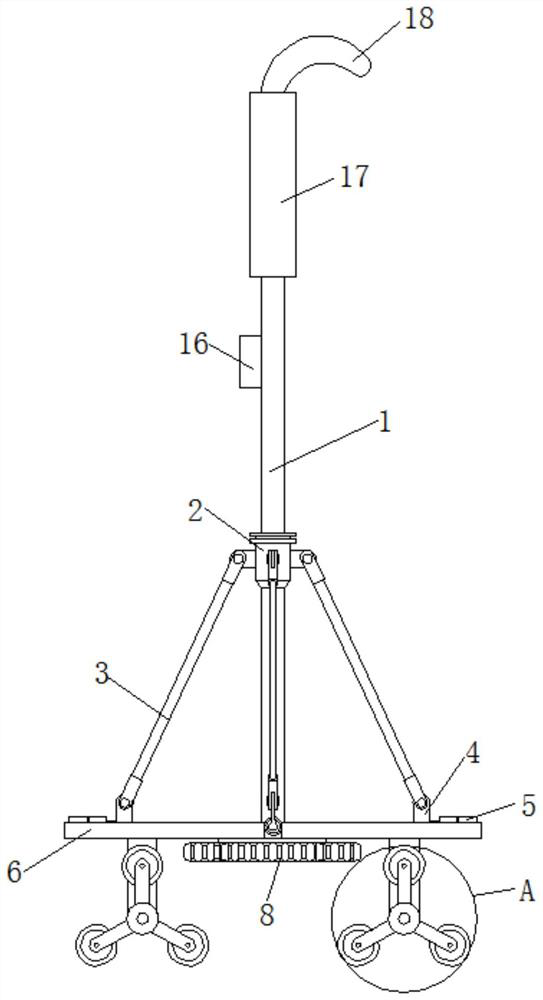 Crutch device with navigation function and convenience in operation