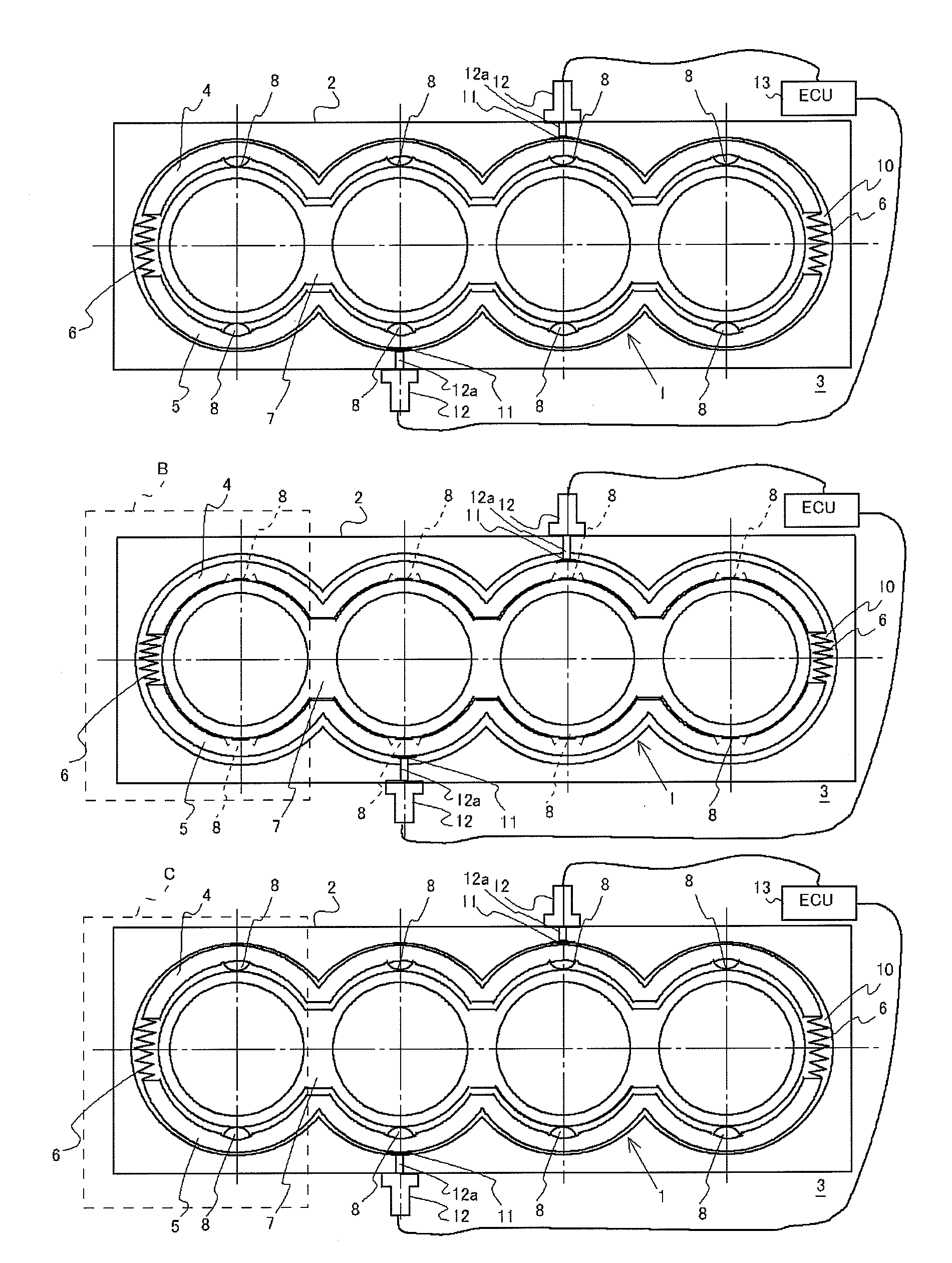 Heat accumulator and engine