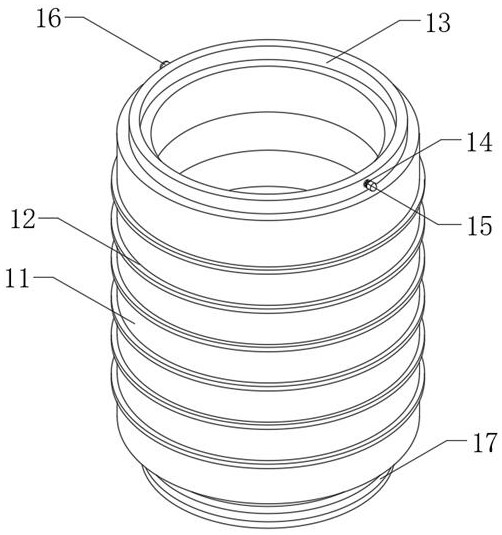 Large-flux suction head filter element and processing technology thereof