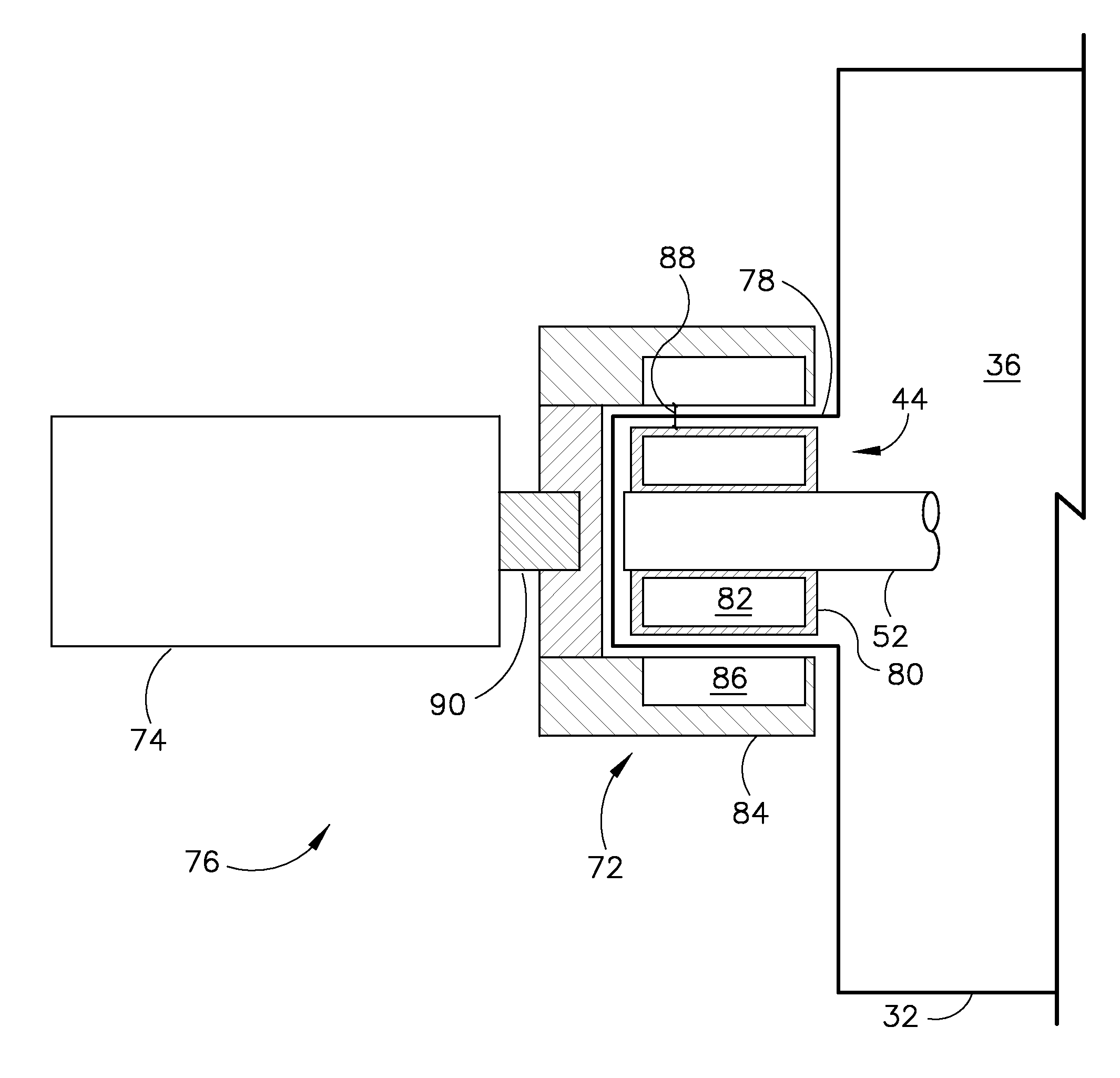 Magnetic coupler drive for x-ray tube anode rotation