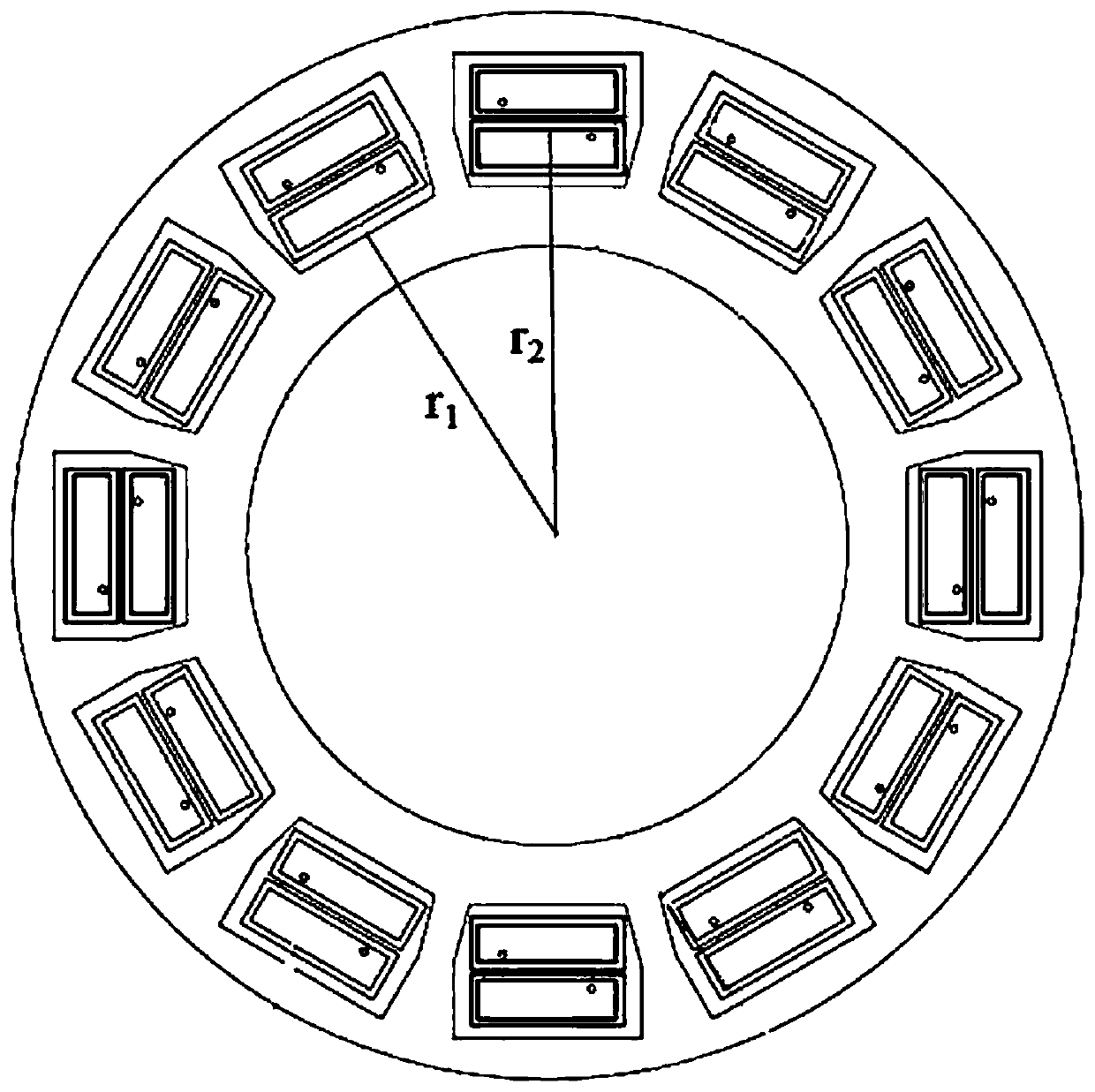 Static-pressure rotation table constant linear speed running oil film lubricating performance detection method