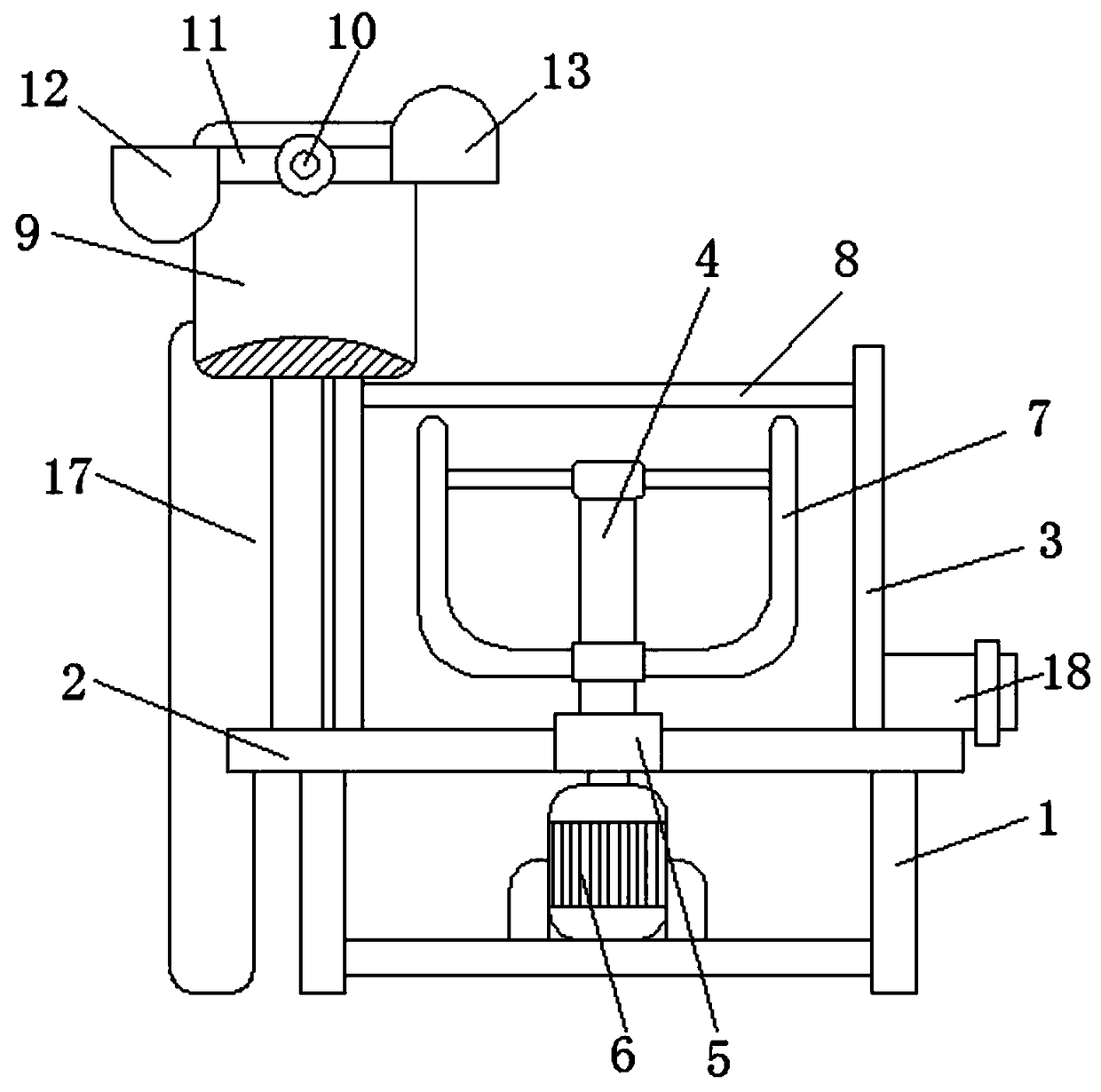 Quantitative stirring device for architectural decorative coatings