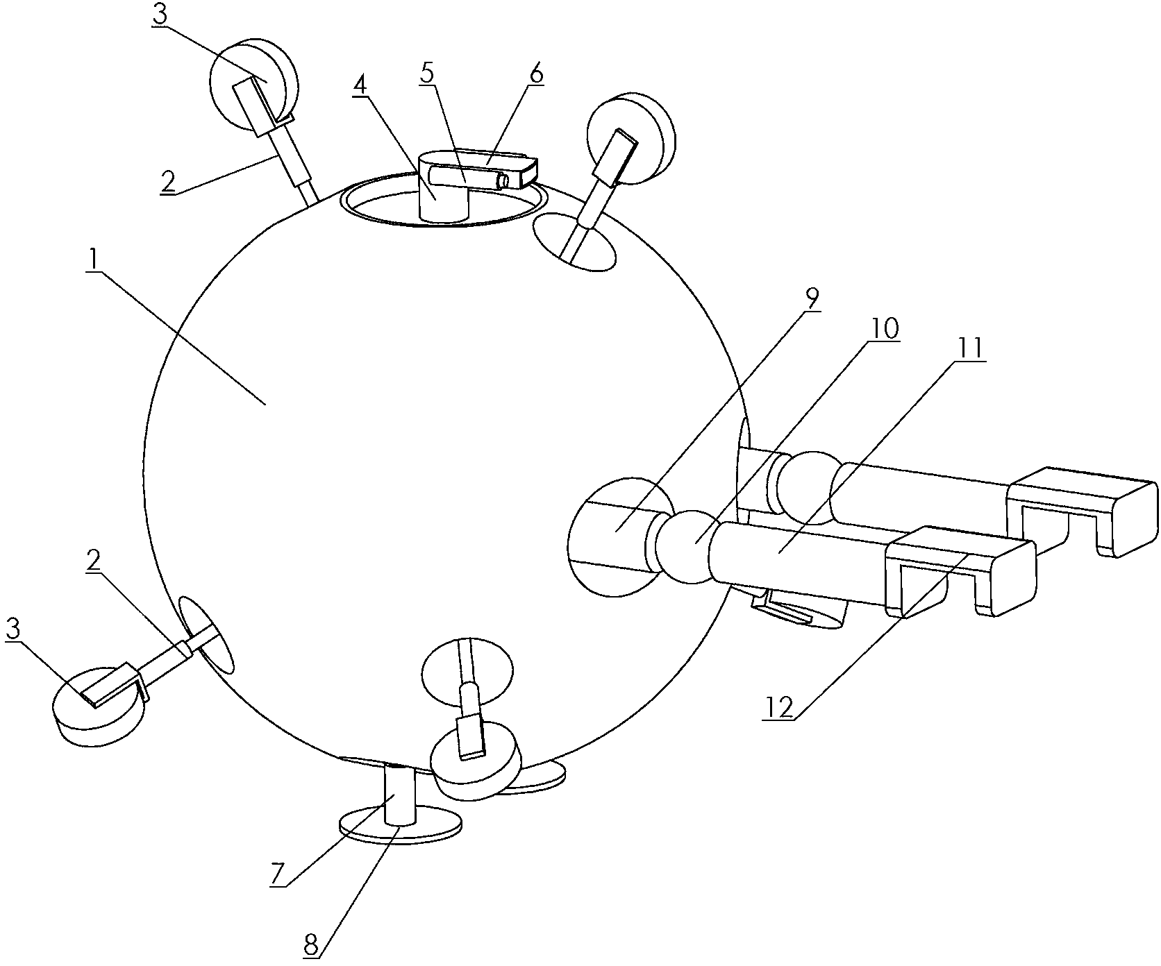 Pipeline robot for pipeline automatic distribution system of Internet of things