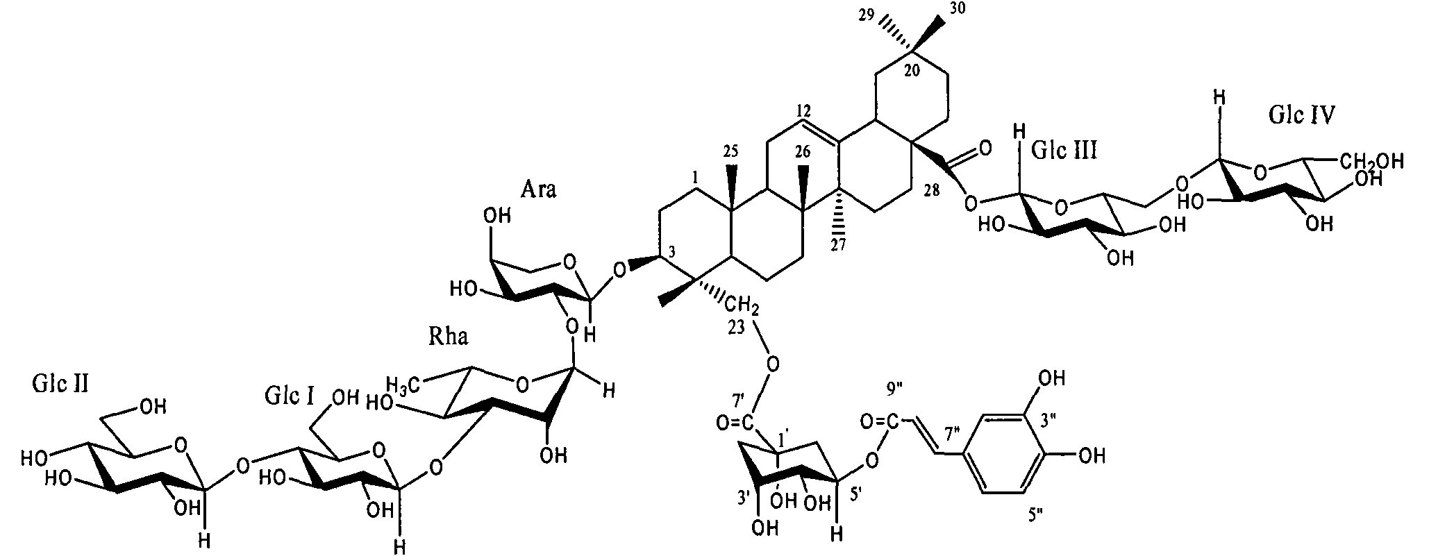 New honeysuckle chlorogenic acid ester saponin as well as preparation method and use thereof