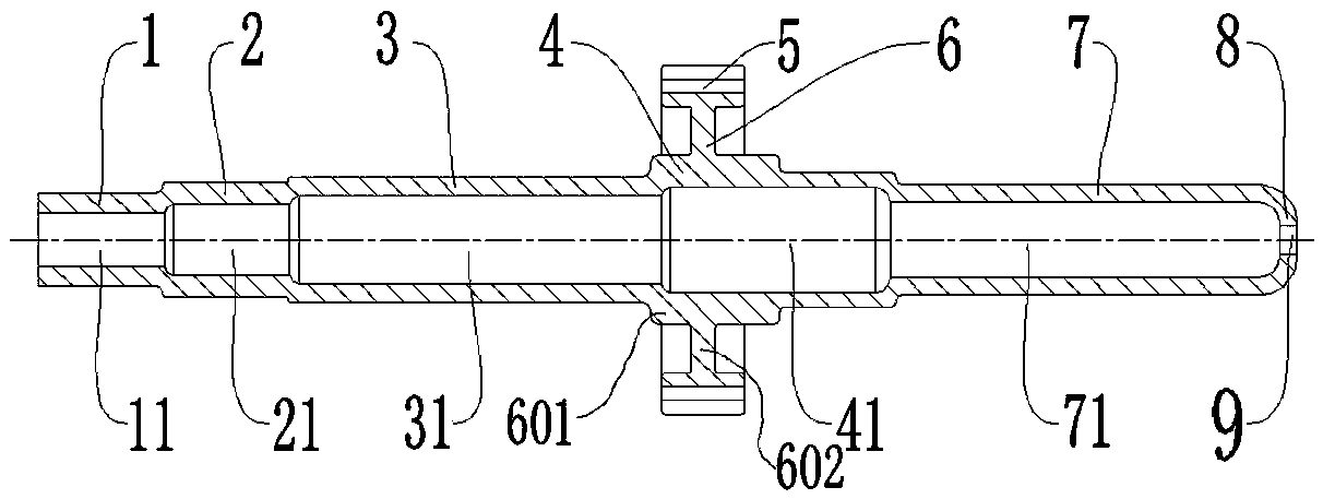 Integrated type light-weight gear shaft and manufacturing technique thereof