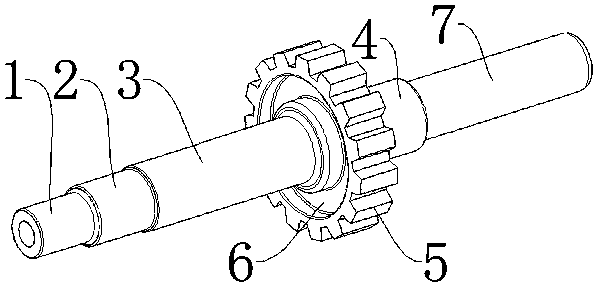 Integrated type light-weight gear shaft and manufacturing technique thereof