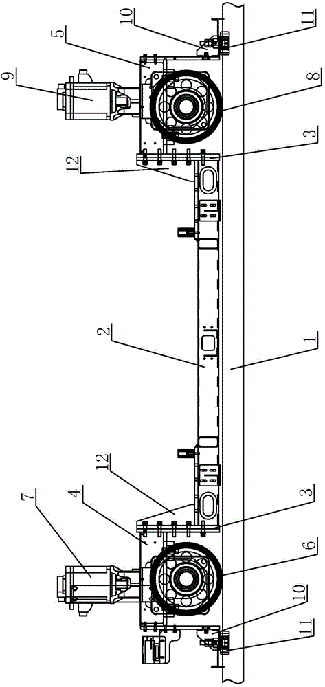 Dual-drive horizontal drive mechanism of stacking machine