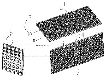 High-efficient combined rainwater collection module and embedment construction method for same